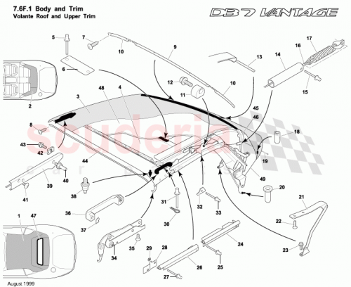 Part Diagram for Aston Martin 700106