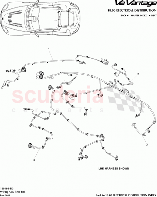 Part Diagram for Aston Martin BG33-7E443-AB