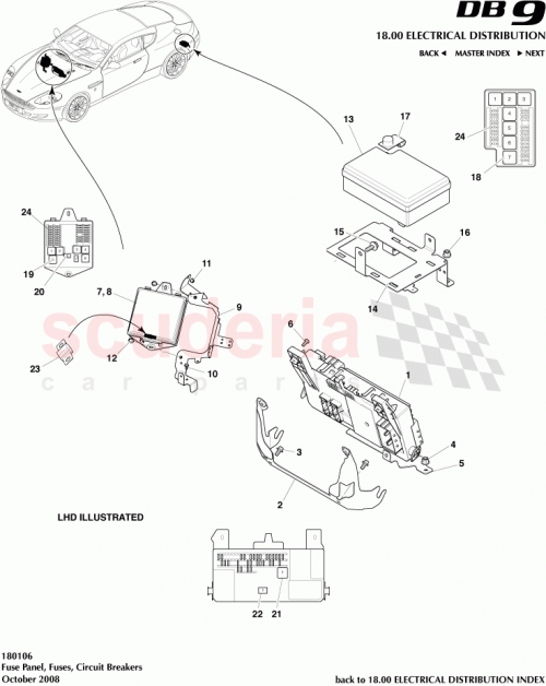 Part Diagram for Aston Martin 4G43-37-10578-PK