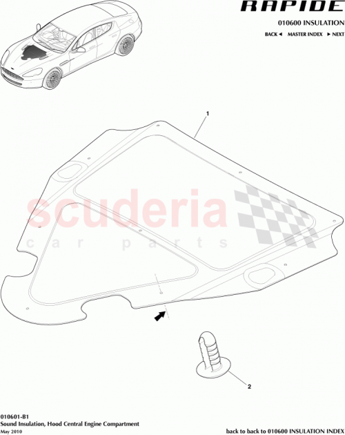 Part Diagram for Aston Martin AD43-16738-AA