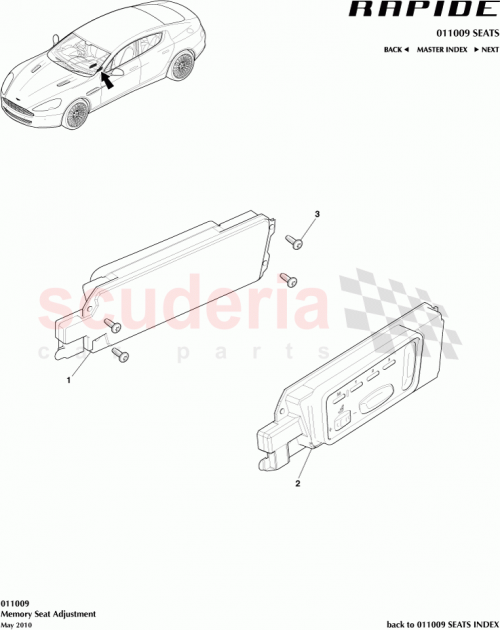 Part Diagram for Aston Martin AD4314B709AB