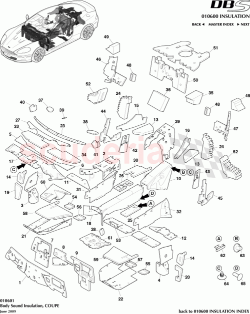 Part Diagram for Aston Martin CG43C56158AC