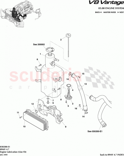 Part Diagram for Aston Martin 6G33-9N228-AA-PK