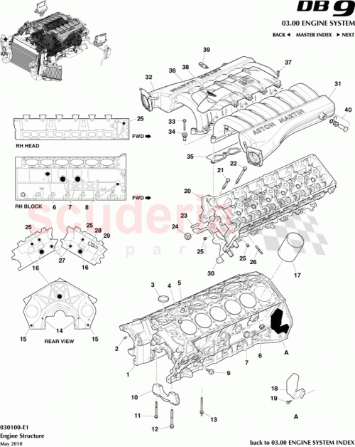 Part Diagram for Aston Martin 1R12-08-10077-PK
