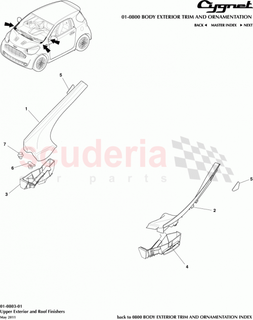 Part Diagram for Aston Martin 55799-74010