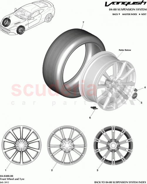 Part Diagram for Aston Martin CG33-36-10675