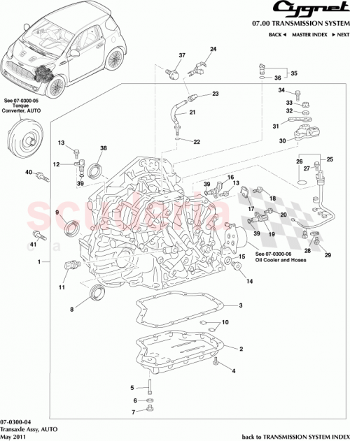 Part Diagram for Aston Martin 84540-74010