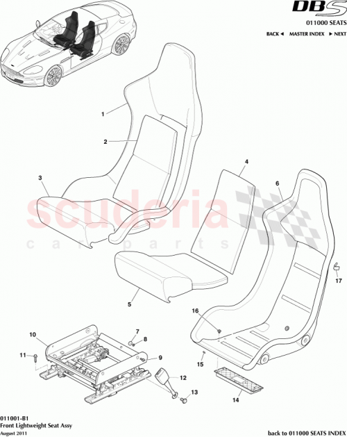 Part Diagram for Aston Martin 8D33-60137-BAW