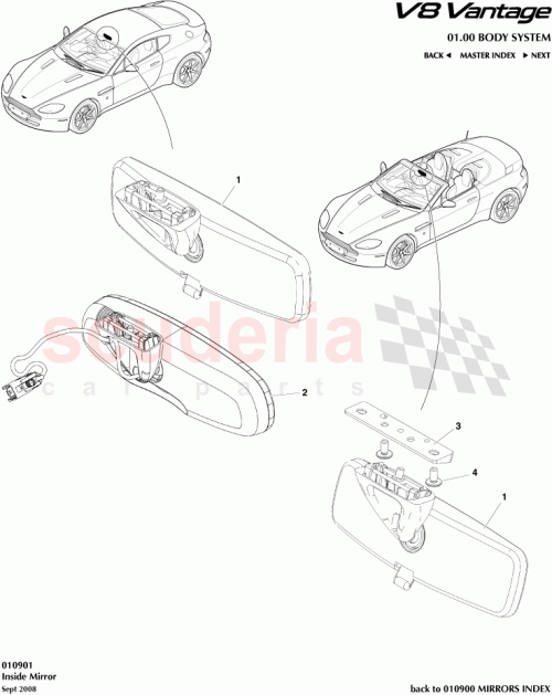 Part Diagram for Aston Martin 6G33-L16K695-BB