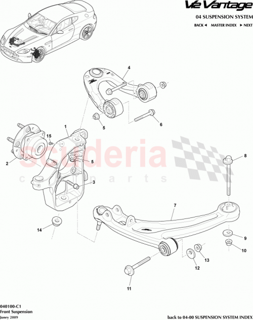 Part Diagram for Aston Martin 8G33-3A053-AB