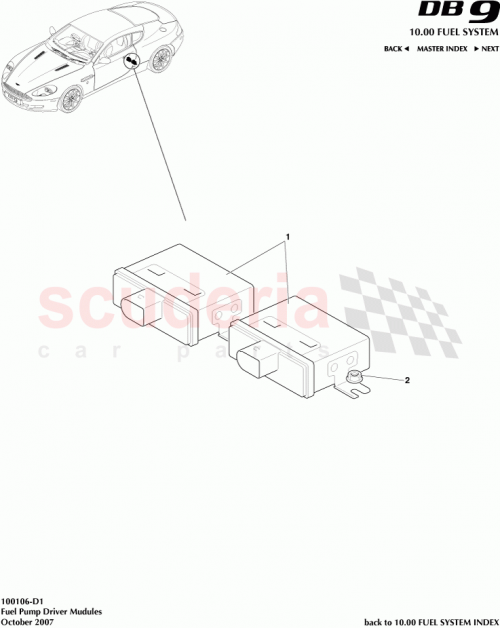 Part Diagram for Aston Martin 7H42-9D372-AA