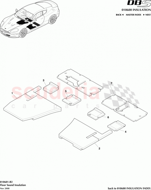 Part Diagram for Aston Martin 6G33-114B33-AB