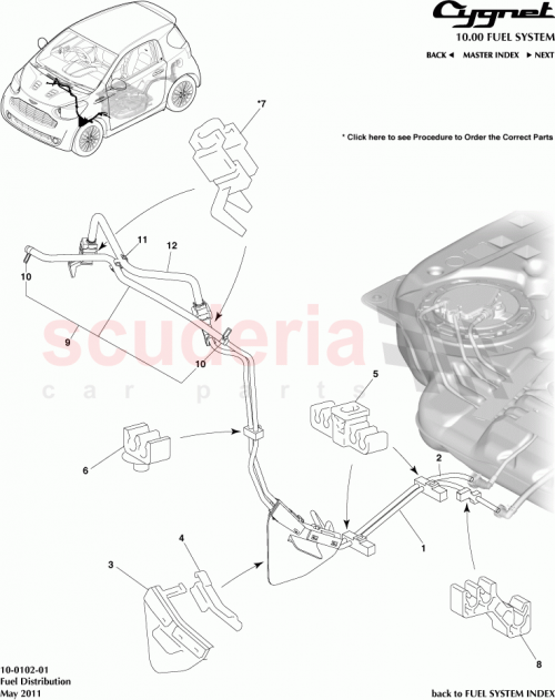 Part Diagram for Aston Martin 23841-36010