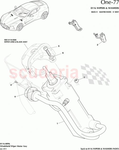 Part Diagram for Aston Martin 12023-15-1054-AA