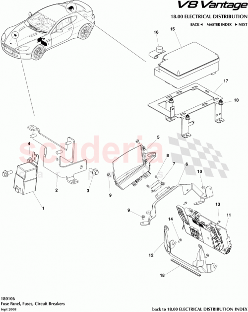 Part Diagram for Aston Martin 6G33-14D345-AA