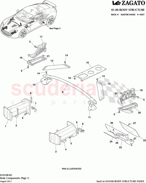 Part Diagram for Aston Martin BD23-V17N800-BB