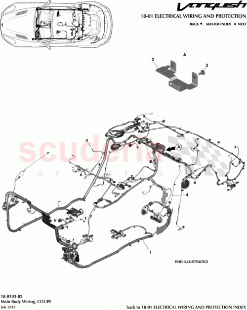 Part Diagram for Aston Martin ED33-14A005-DB