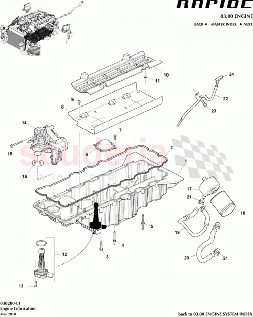 Part Diagram for Aston Martin 69111