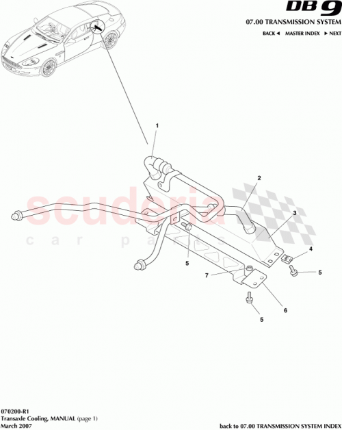 Part Diagram for Aston Martin 8D33-7H255-BA