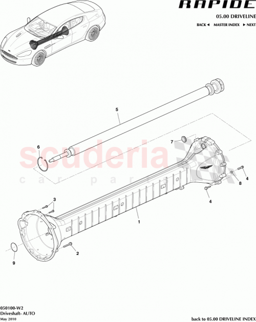 Part Diagram for Aston Martin AD43-4602-BA