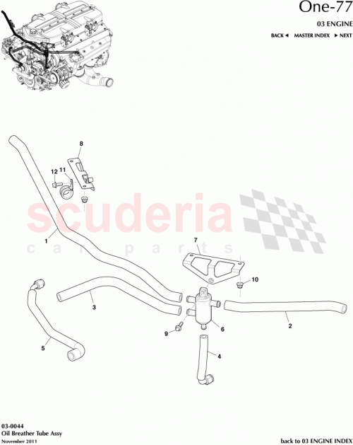 Part Diagram for Aston Martin 12023-03-8952-AA