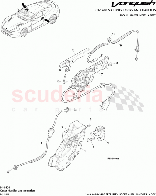 Part Diagram for Aston Martin CD33-221A00-AA