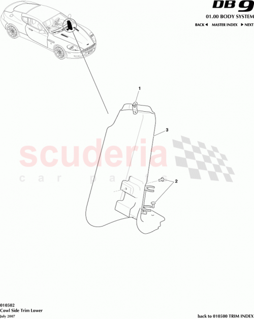 Part Diagram for Aston Martin 4G43-020A92-AB