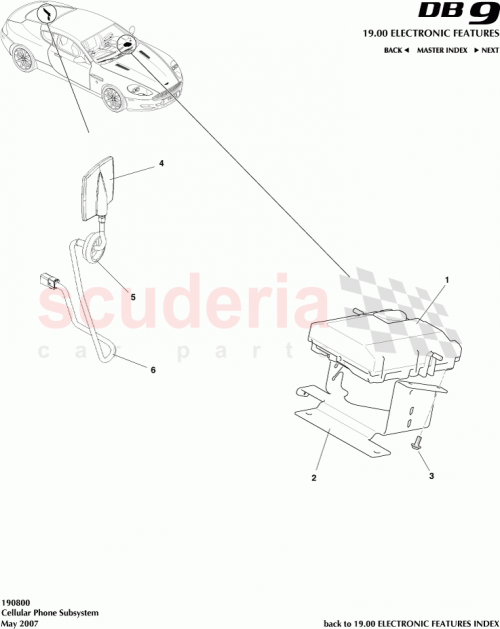 Part Diagram for Aston Martin 4G43-19A393-BK