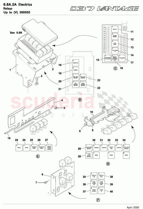 Part Diagram for Aston Martin 702972