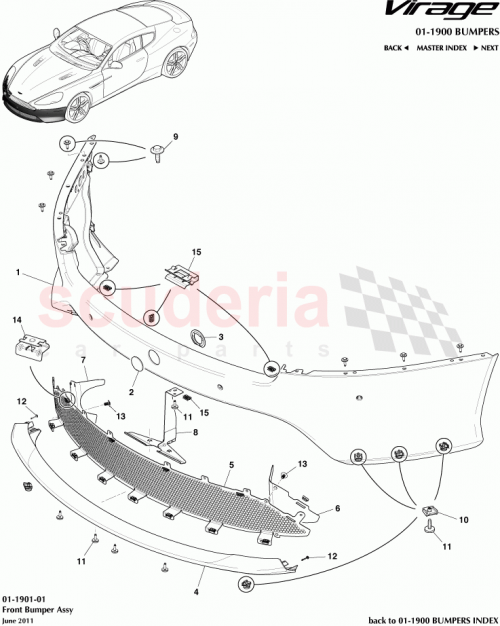 Part Diagram for Aston Martin CG43-17E810-AA