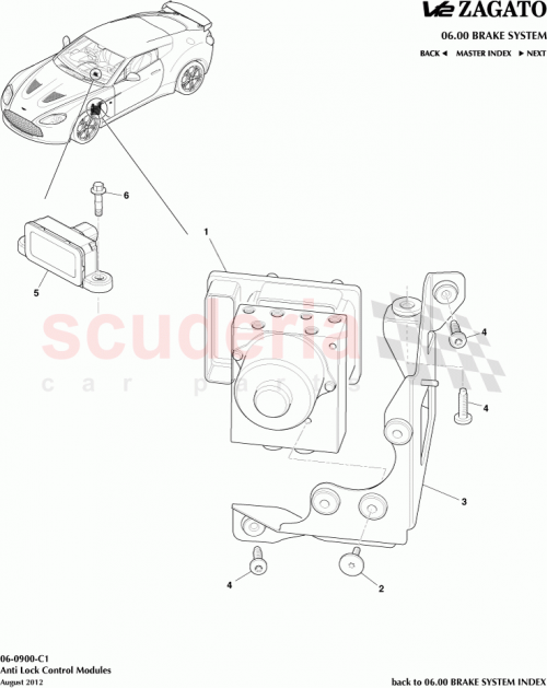 Part Diagram for Aston Martin BG33-106255-AA