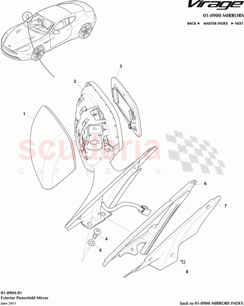 Part Diagram for Aston Martin CG43-17682-DC