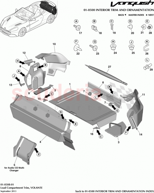 Part Diagram for Aston Martin CD33-423A35-BA