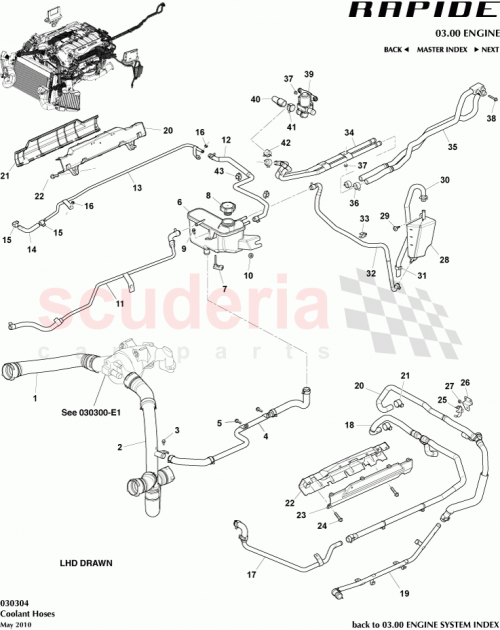Part Diagram for Aston Martin AD43-18495-AA