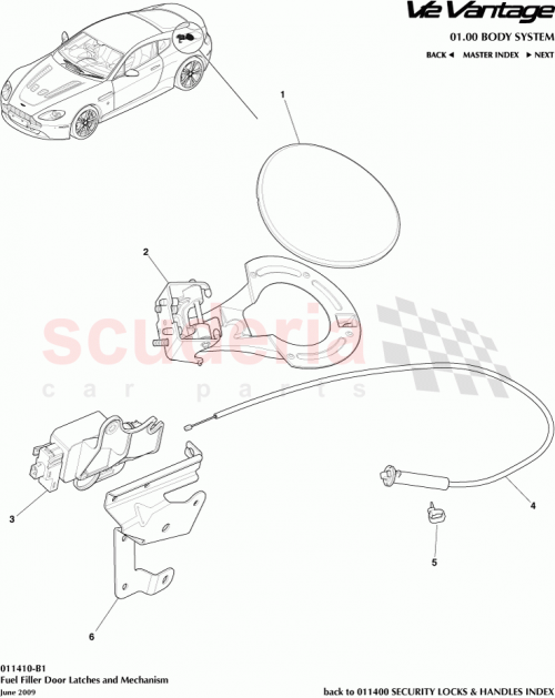 Part Diagram for Aston Martin 6G33-C405A02-BA