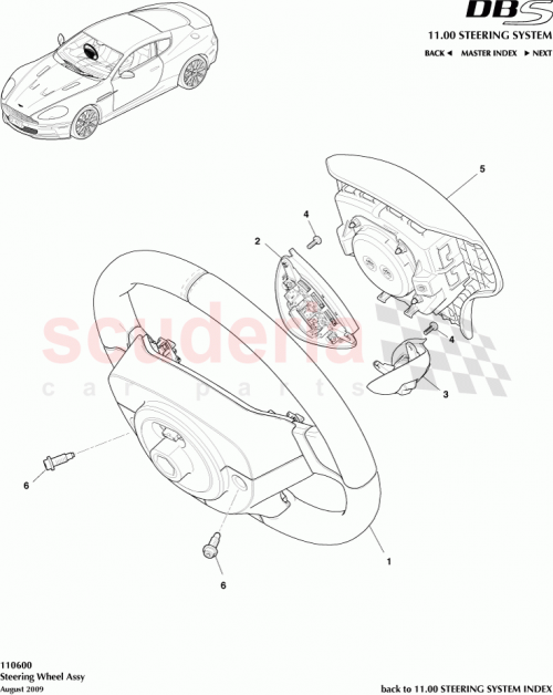Part Diagram for Aston Martin AD23-3600-BAW