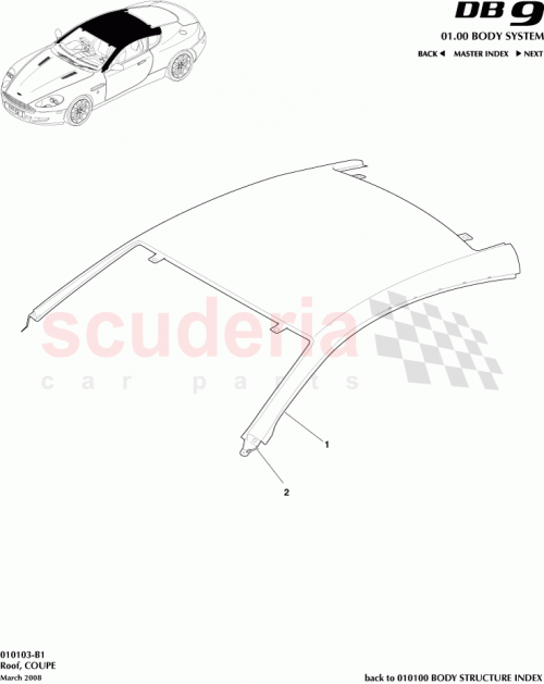 Part Diagram for Aston Martin 8D33-68885-AA