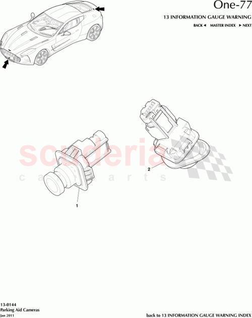 Part Diagram for Aston Martin AY93-19G490-BA