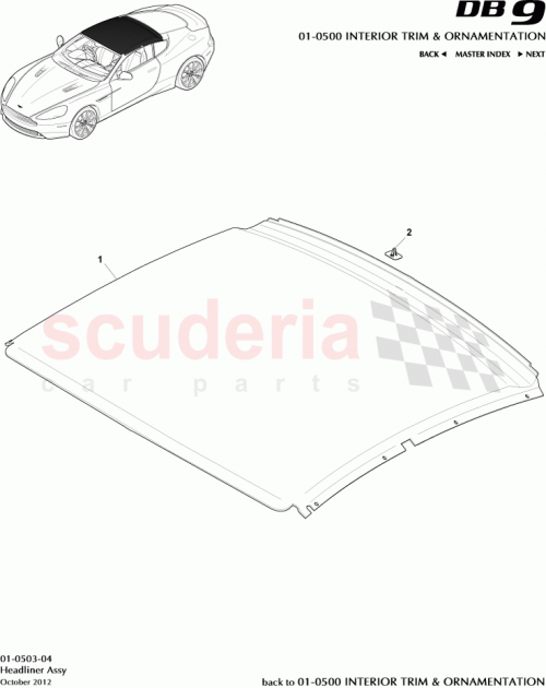 Part Diagram for Aston Martin CG43-51916-CBW