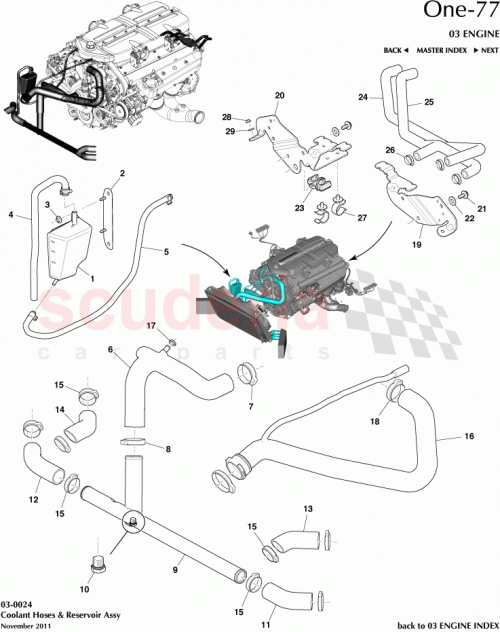 Part Diagram for Aston Martin AY93-18D359-AA