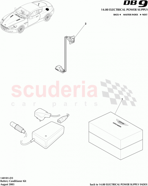 Part Diagram for Aston Martin 9G43-37-11543
