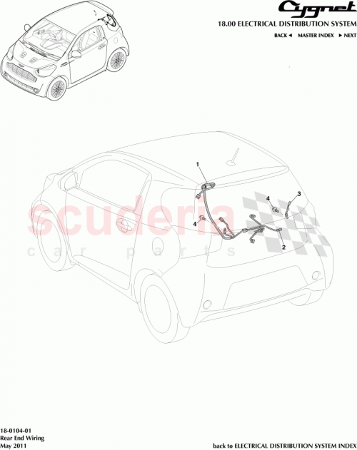 Part Diagram for Aston Martin 82184-74020