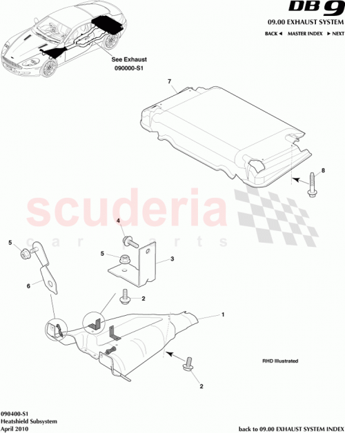Part Diagram for Aston Martin 4G43-11398-AF