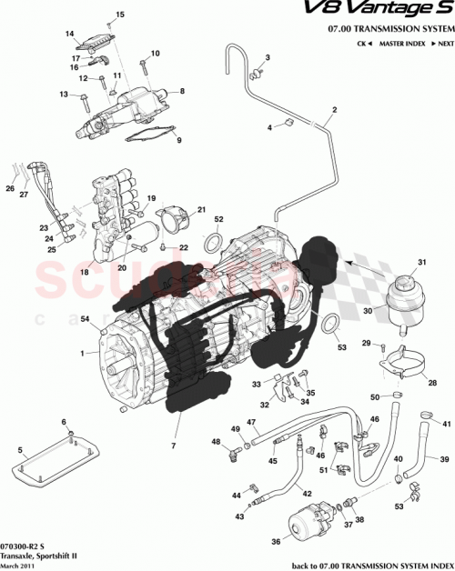 Part Diagram for Aston Martin 6G33-7J282-AC