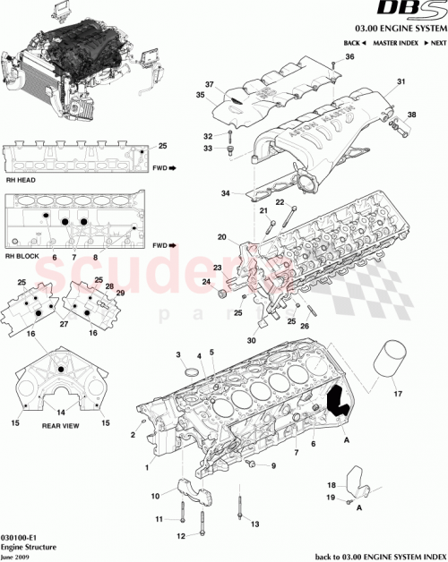 Part Diagram for Aston Martin 707151