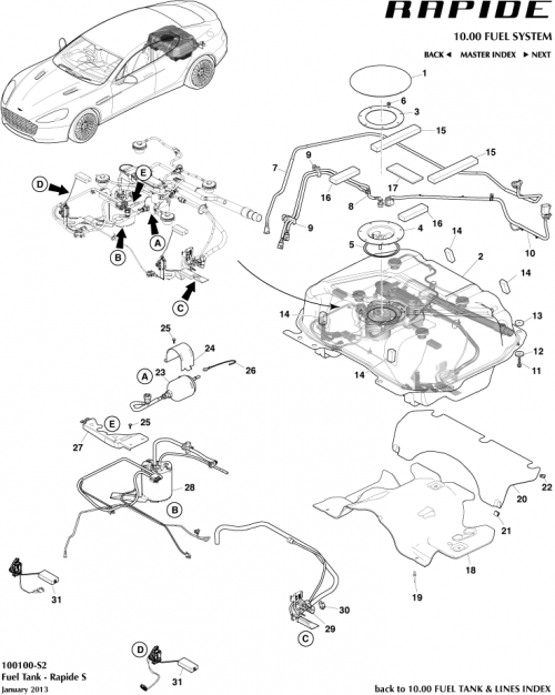 Part Diagram for Aston Martin SY9Y-2L202-PB