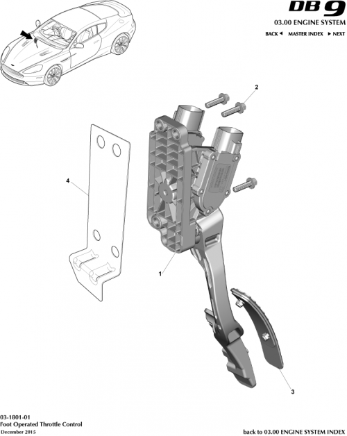 Part Diagram for Aston Martin 8D33-9F836-DA