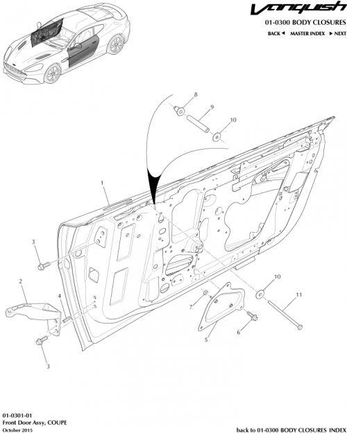 Part Diagram for Aston Martin ED33-102K94-AB
