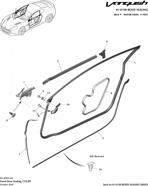 Part Diagram for Aston Martin 702511