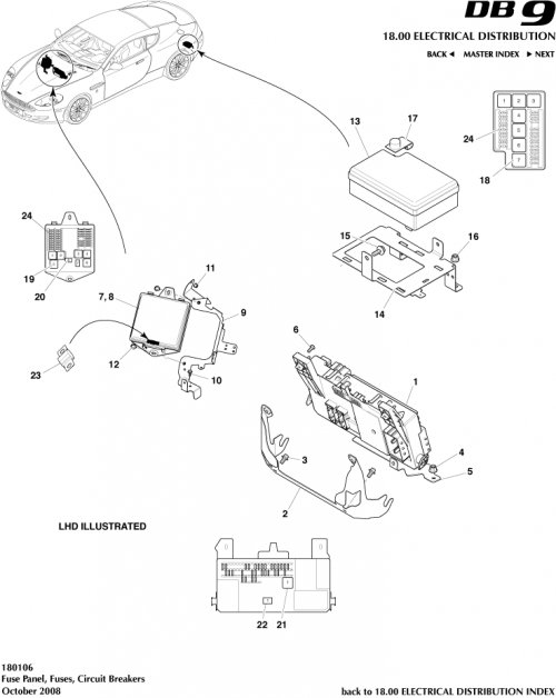 Part Diagram for Aston Martin HY53-37-10002